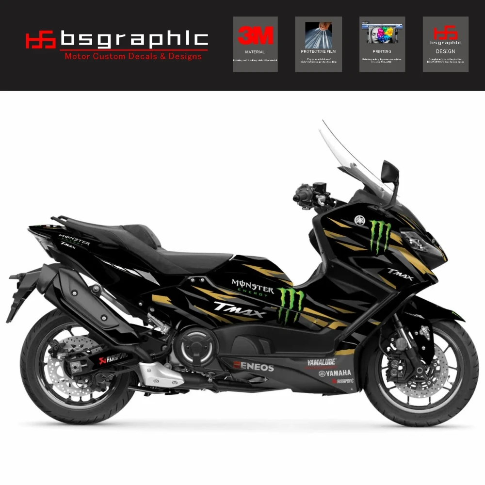 

Motorcycle Body Fairing Protective Sticker Decal Maxiscooter FACTORY Graphic Kit Glod for Yamaha Tmax T-max 560 2022-2024 2023