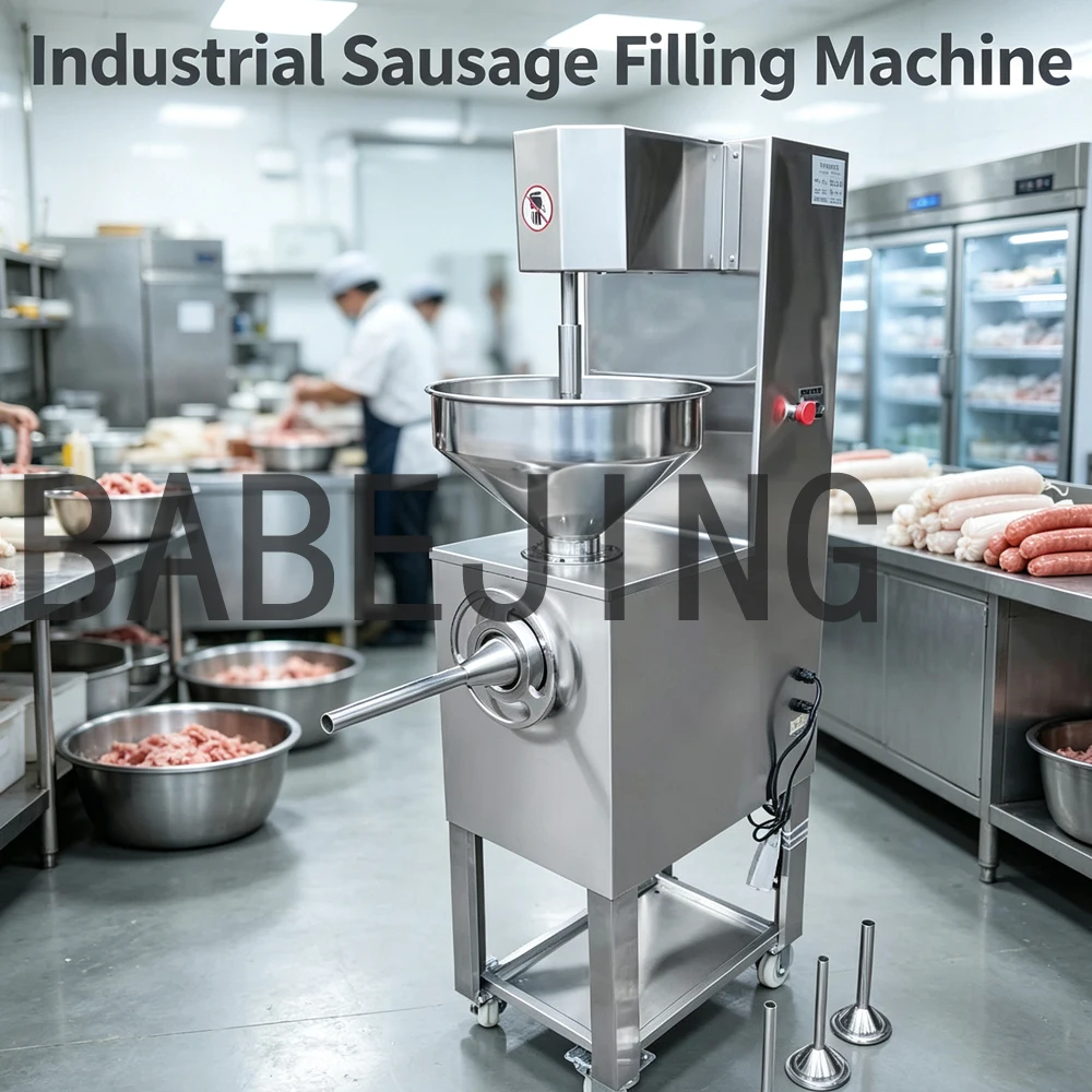 BABEJING Stainless Steel Meat Filling Machine Commercial Fully Automatic Pneumatic Sausage Filling Machine for Kitchen
