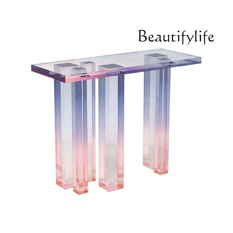 

Nordic designers enter the entrance table simple against the wall and gradually change the acrylic decorative entrance table