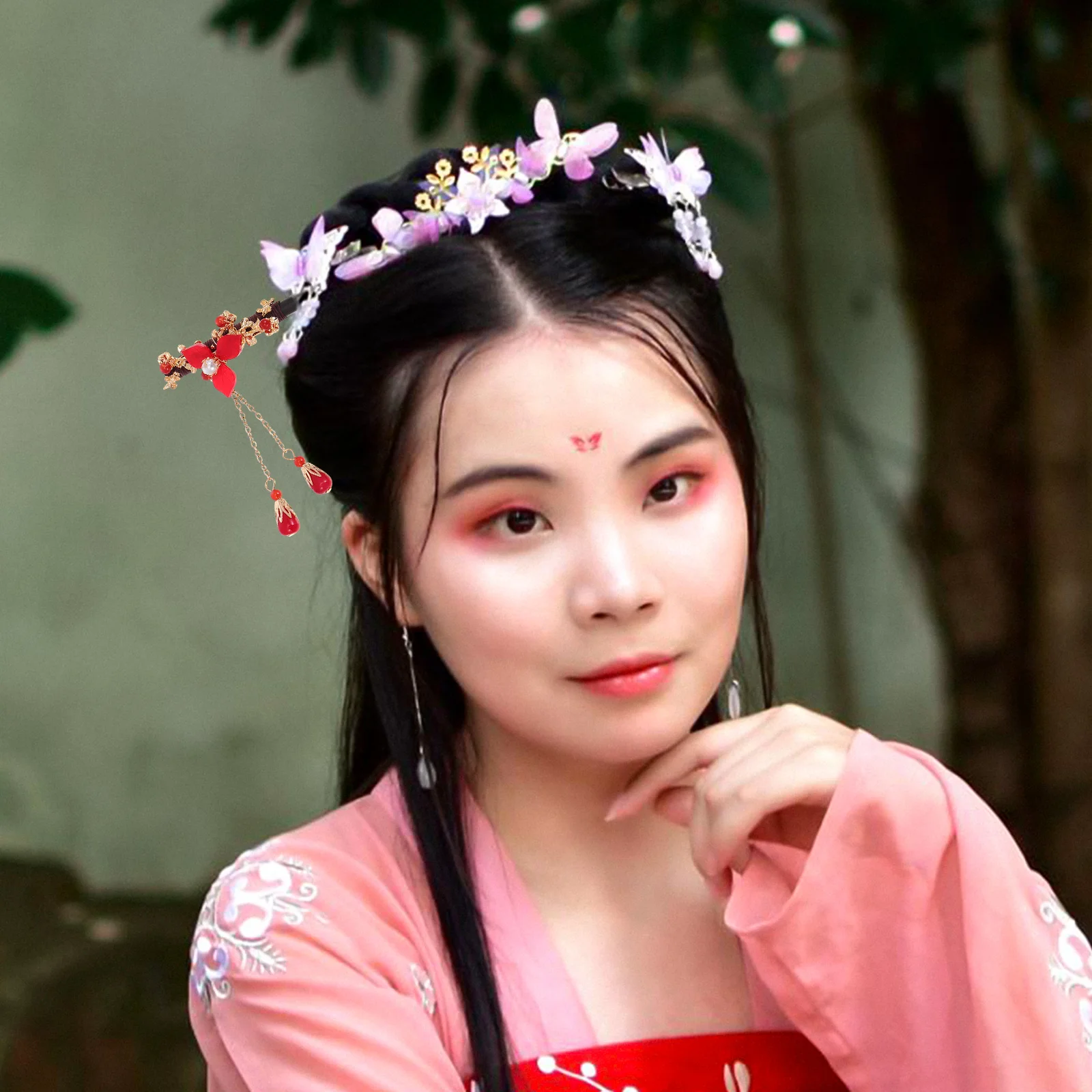 

2Pcs Beautiful Hair Accessory Chinese Style Hairpin Unique Ornaments Girls Hair Chopsticks Suitable Various Occasions