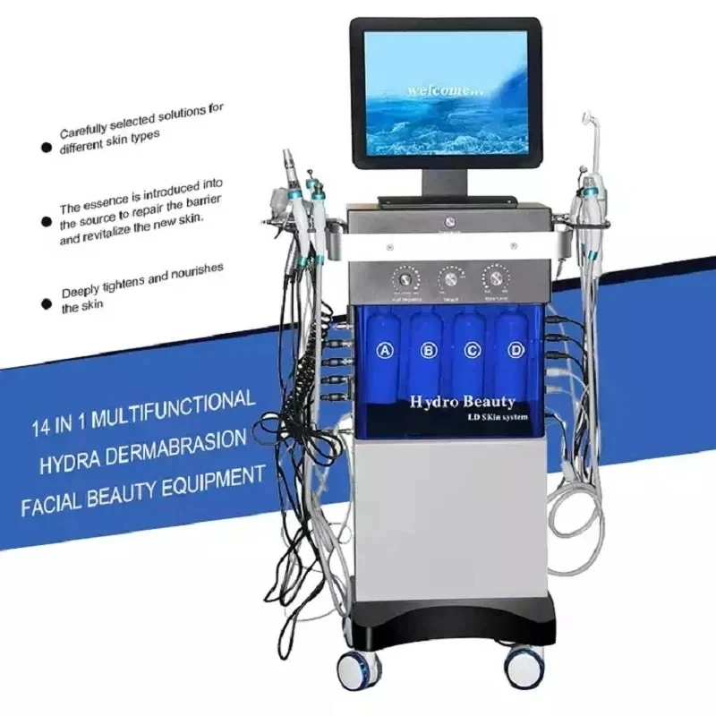 2024 Oxygen Microcrystalline Moisturizing And Skincare Professional Deep Cleaning Hydra Diamond Facial Care Machine