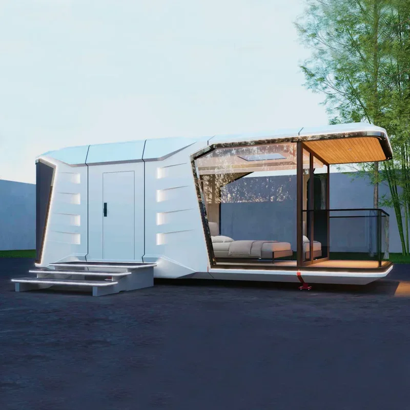 20Ft 40Ft Luxury Prefabricated Tiny Home Foldable Expandable Container House Fast Delivery Two Bedrooms and One Living Room