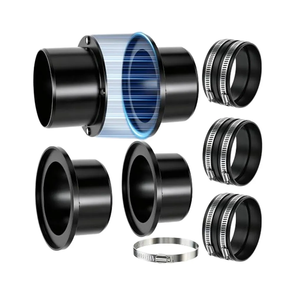 Industrial Hose Coupling Dust Collection Connector For Dust Extraction Systems Black Magnetic Quick Connect System