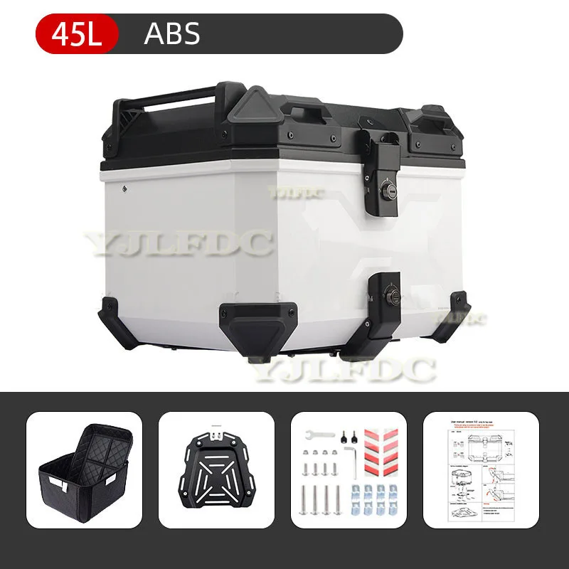 45L 58L Motorcycle Tail Box High Strength ABS Plastic Luggage Box Electric Bike Quick Release Waterproof & Impact Resistant Case - Image 5