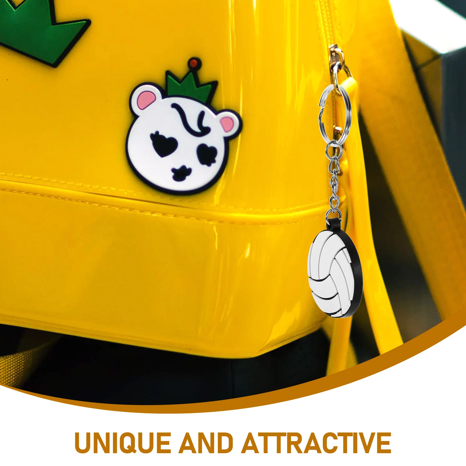 

20 Pcs Keychain PVC Adorable Chains Volleyball Team Keychains Bag Sports Pendant