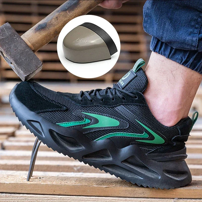 New 2023 Fashion Lightweight Security Protective Safety Wrok Shoes For Men Anti-smashing Sneakers Breathable Male Footwear