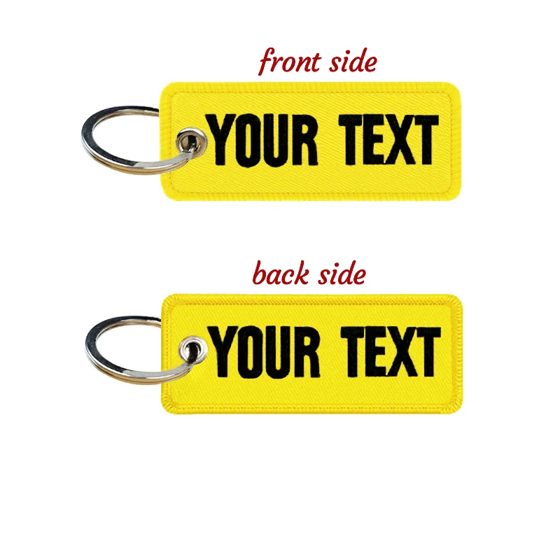 Parches bordados personalizados con nombre, coche, motocicleta, mochila, cerradura de puerta, etiqueta de llavero