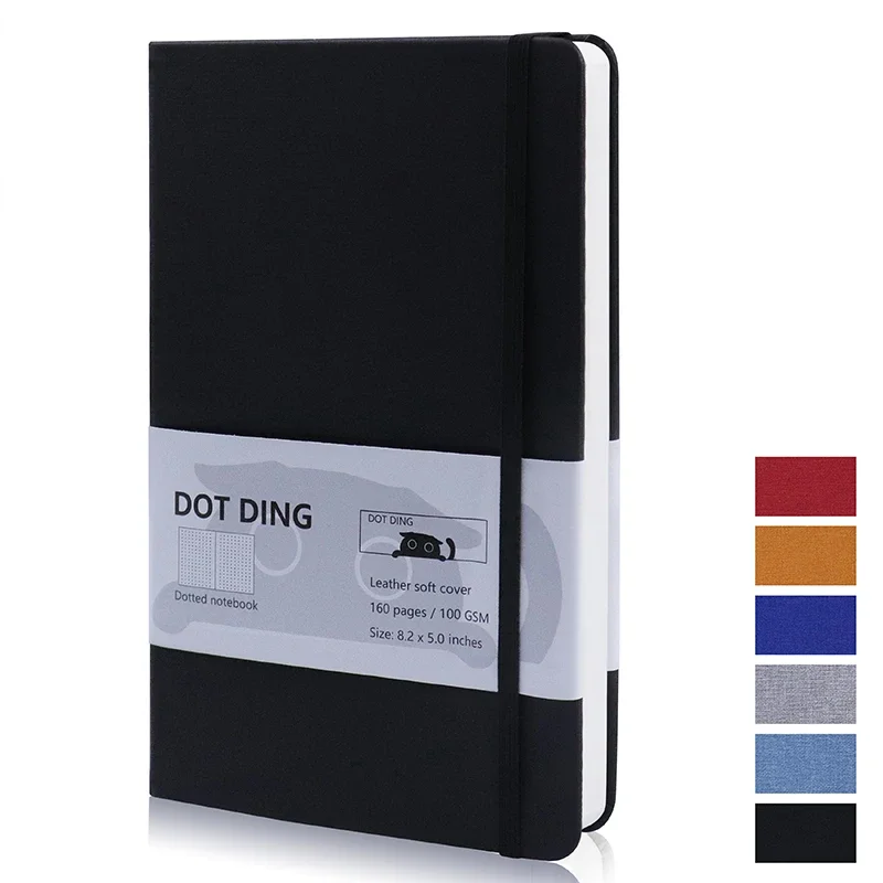 Cuaderno punteado A5 100 GSM, planificador diario de papel, tapa dura, Kawaii Bullet, álbum de recortes, papelería, suministros escolares, cuaderno de bocetos