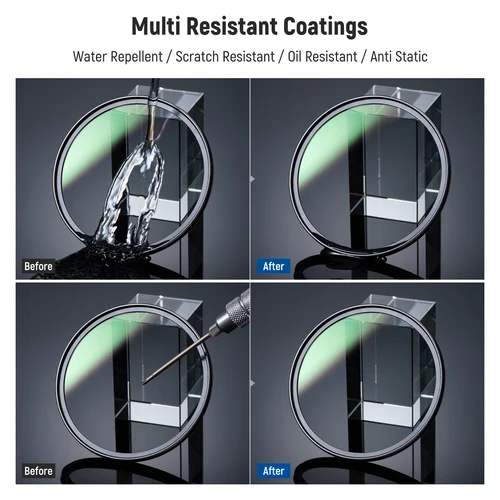 Imagen 2 del producto NEEWER 67 mm CPL + Juego de filtros 1/4 de difusión de niebla negra, polarización circular y filtro de efecto cinemático suave de ensueño para lente de cámara