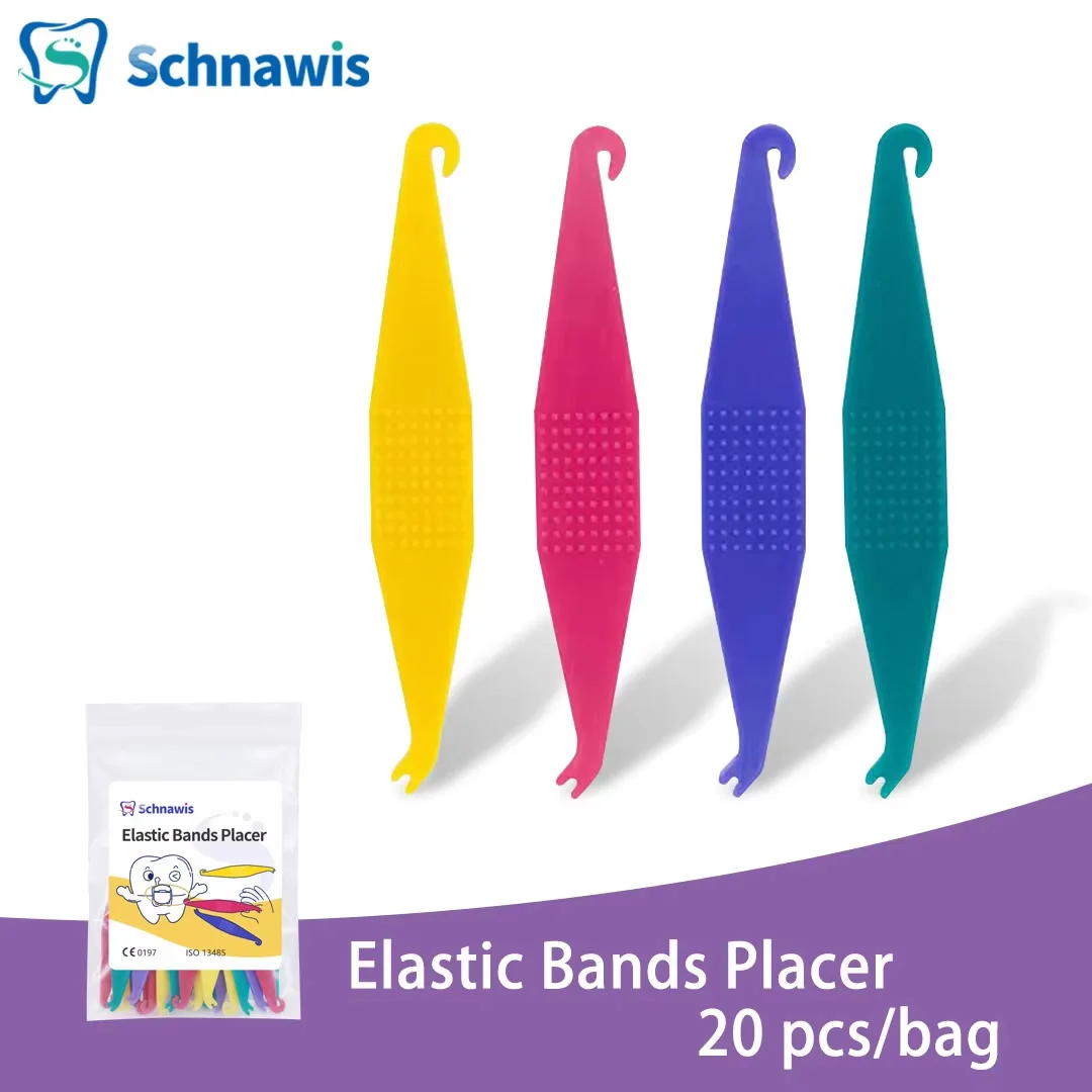 20Pcs/bag Disposable Dental Orthodontic Elastic Bands Placer for Brackets Braces Rubber Ligature Ring Dentistry accessorios