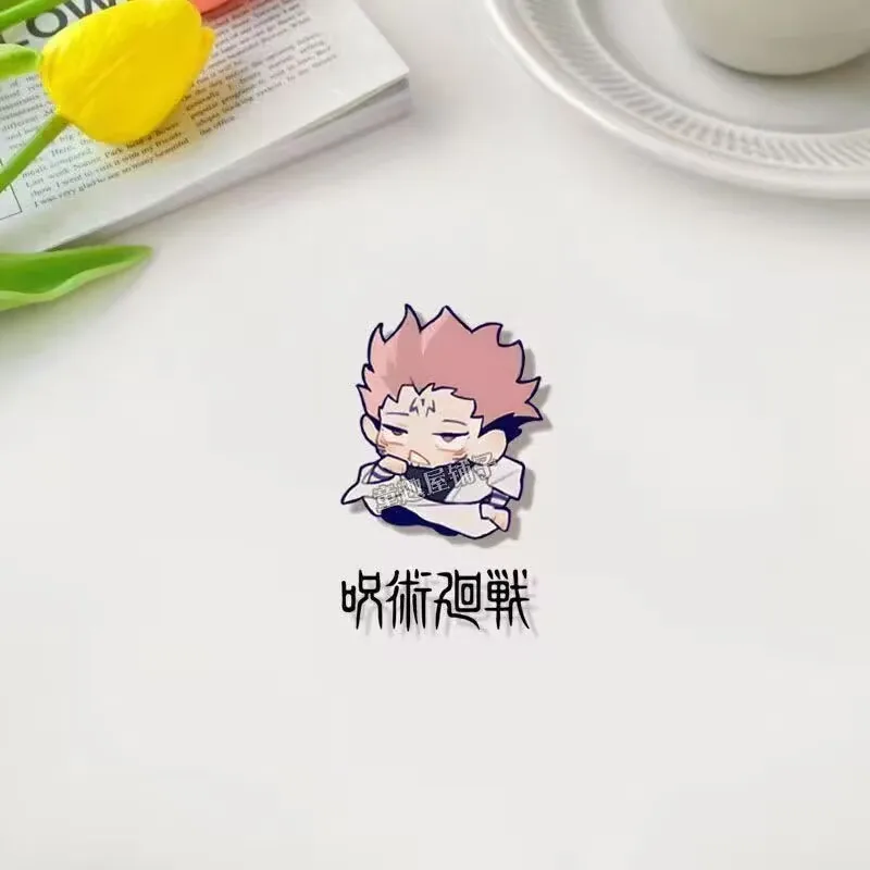 Jujutsu Kaisen, 브로치, Tiger Staff, Hisahito, Satoru Gojo, Nuo Bijo 배지, 학생 애니메이션 관련 책가방 펜던트