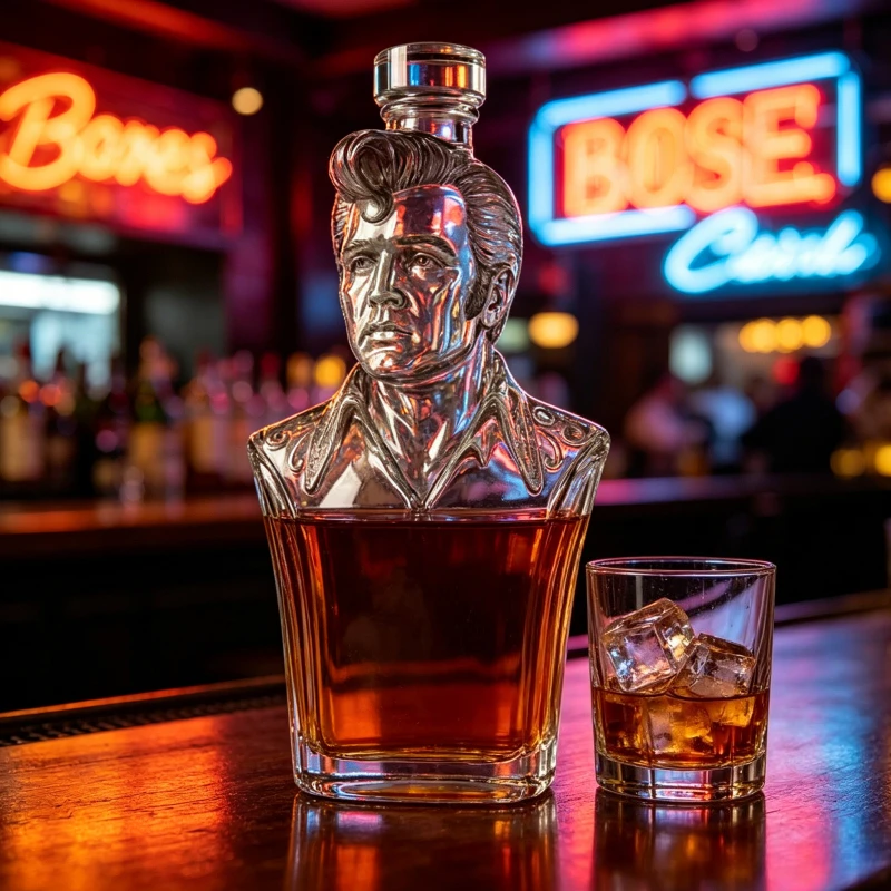 Novelty Human Bust Whiskey Decanter Glass Liquor Bottle for Scotch Whiskey Bar Home Decoration Ornament