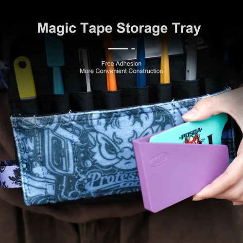Imagen 2 del producto Nueva Bolsa de Cintura para Herramientas de Rotulación de Vehículos, Magnética, Impermeable, de Tela Oxford, para Guardar Espátulas de Tinte y Cambio de Color