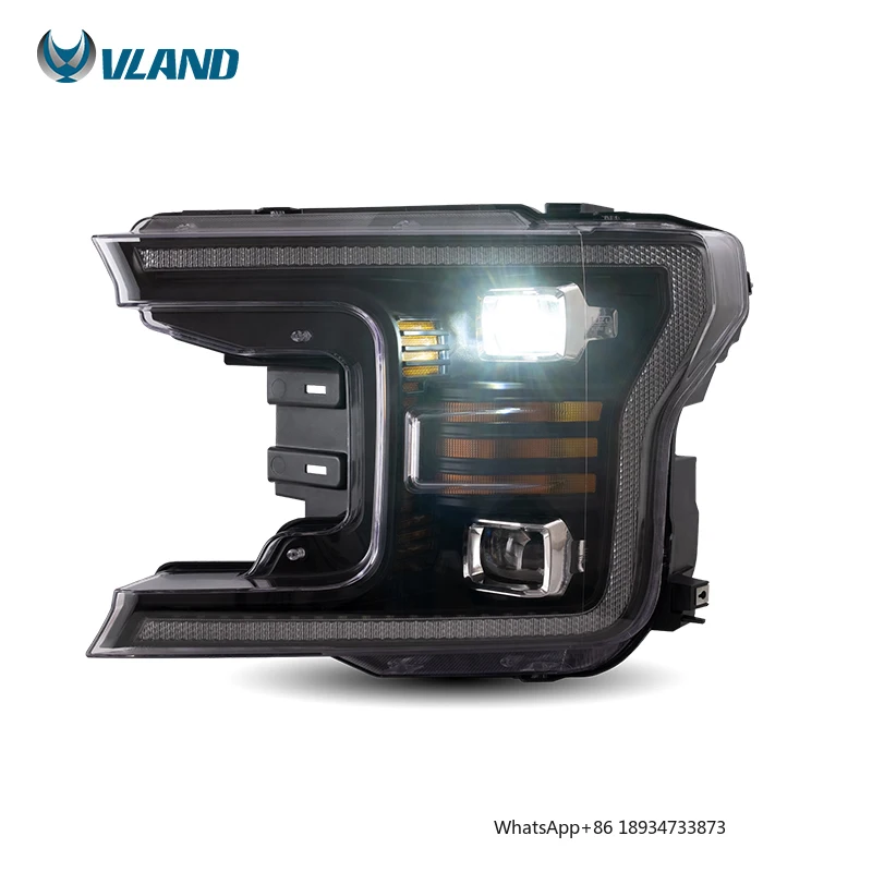 VLAND Full LED Loboด้านหน้าไฟหน้ารถLight Assembly 2018 2019 2020 MarkerไฟโรงงานสําหรับFord F150 F 150