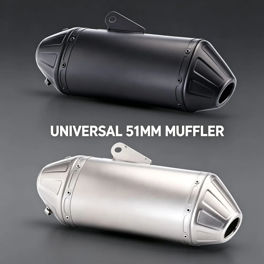 Rally Motorcycle Exhaust Tail Tube Kit Universal 51MM Escape T148 Muffler For Dirt Moto CRF300L CRF1000 KX450 T700 390ADV NK150