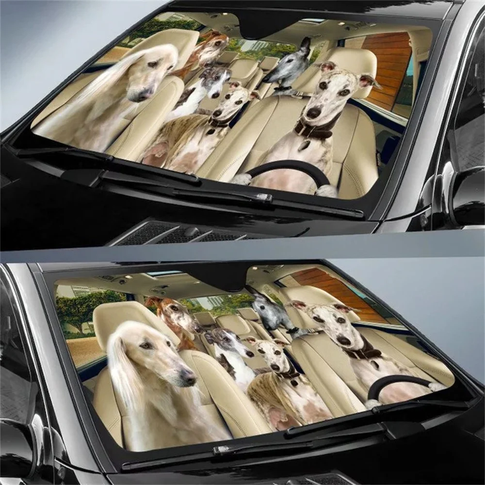 Sighthound Car All Over Printed 3D Sun Shade for Car Truck Decor Windshield Sunshade,Blocks UV Rays Sun