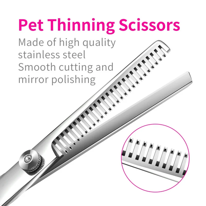 Pet Grooming Scissors Professional Set Stainless Steel Safety Scissors For Daily Hair Trimming For Cats And Dogs