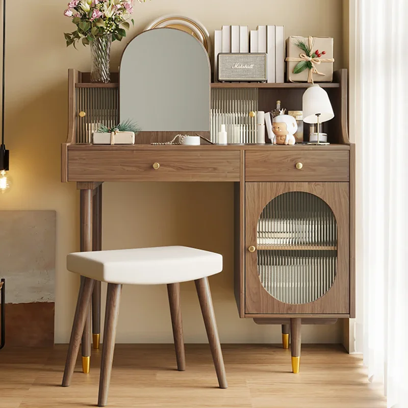 Bedroom Mirror Dressing Table Luxury Bedroom Drawer Girls Dressing Table Luxury Storage Mini Tocador Maquillaje Home Furniture image 6
