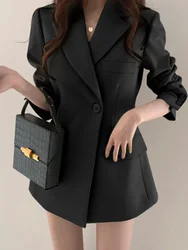 Suit Jacket Woman New in Fashionable Spring Autumn Korean Fashion Retro Elegant Commuting Top Loose Fit Trendy Women's Outerwear