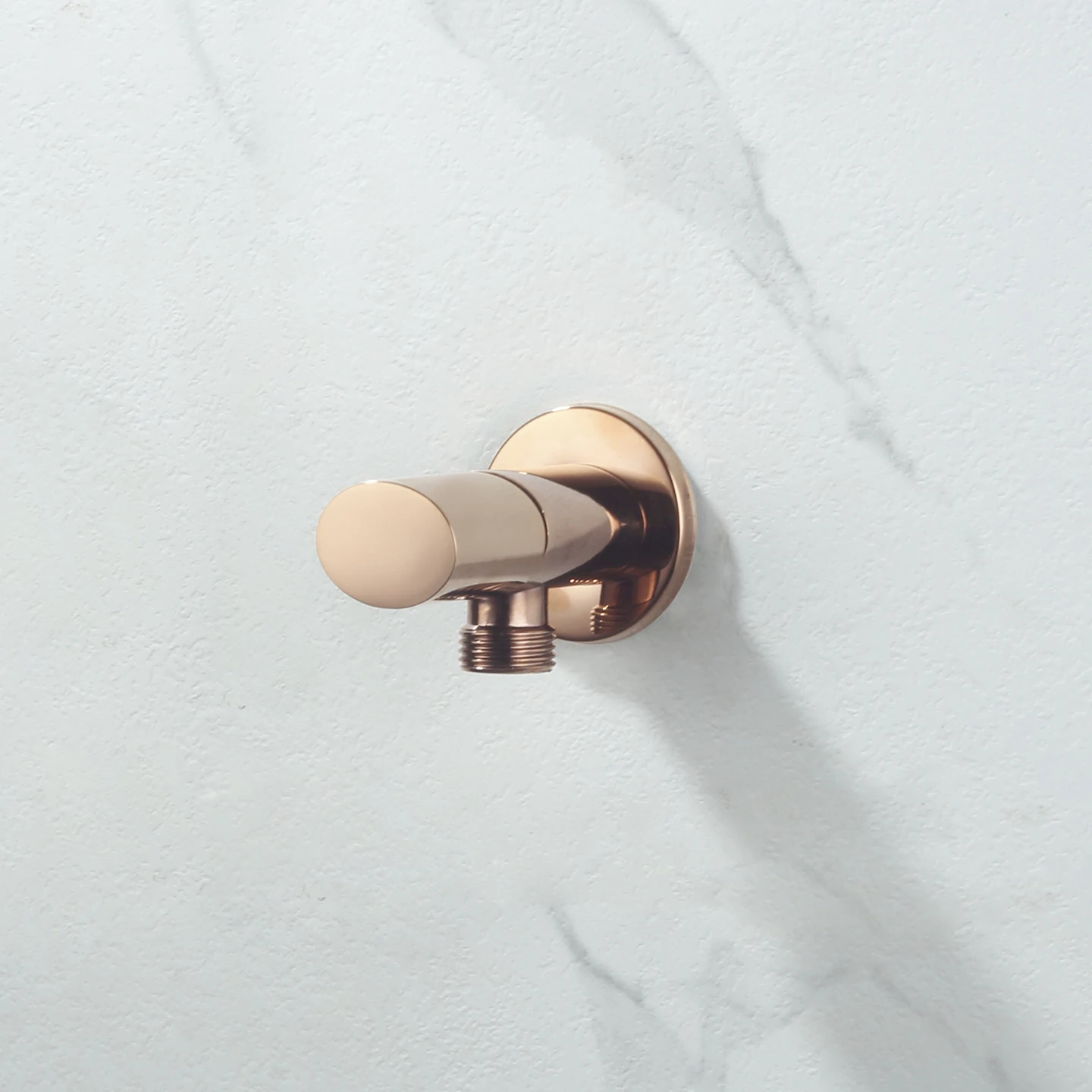 Single Handle Bathroom Triangle Valve Wall Mounted Bathroom Toilet Angle Valve G1/2 Water Control Valve Rose Gold