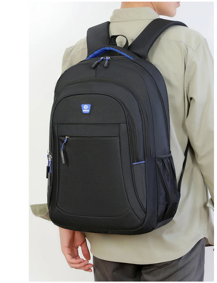 Backpack Men and Women Oxford Cloth Backpack Large Capacity Junior High School Student Backpack Men's Travel Backpack