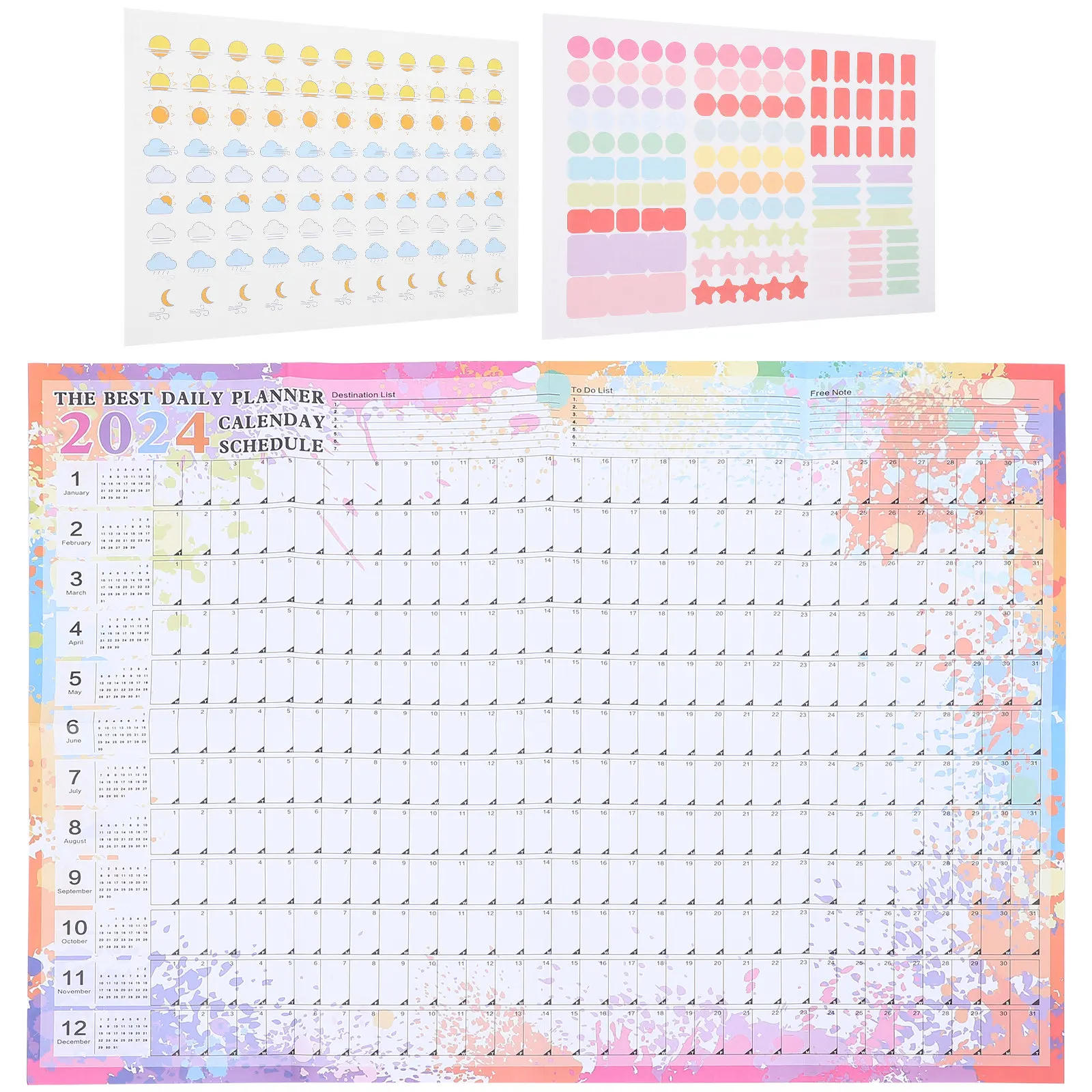 

Vintage Wall Calendar Paper Craftsmanship Festivals Dates Clear Noting Monthly Planner Home Office Room Decoration