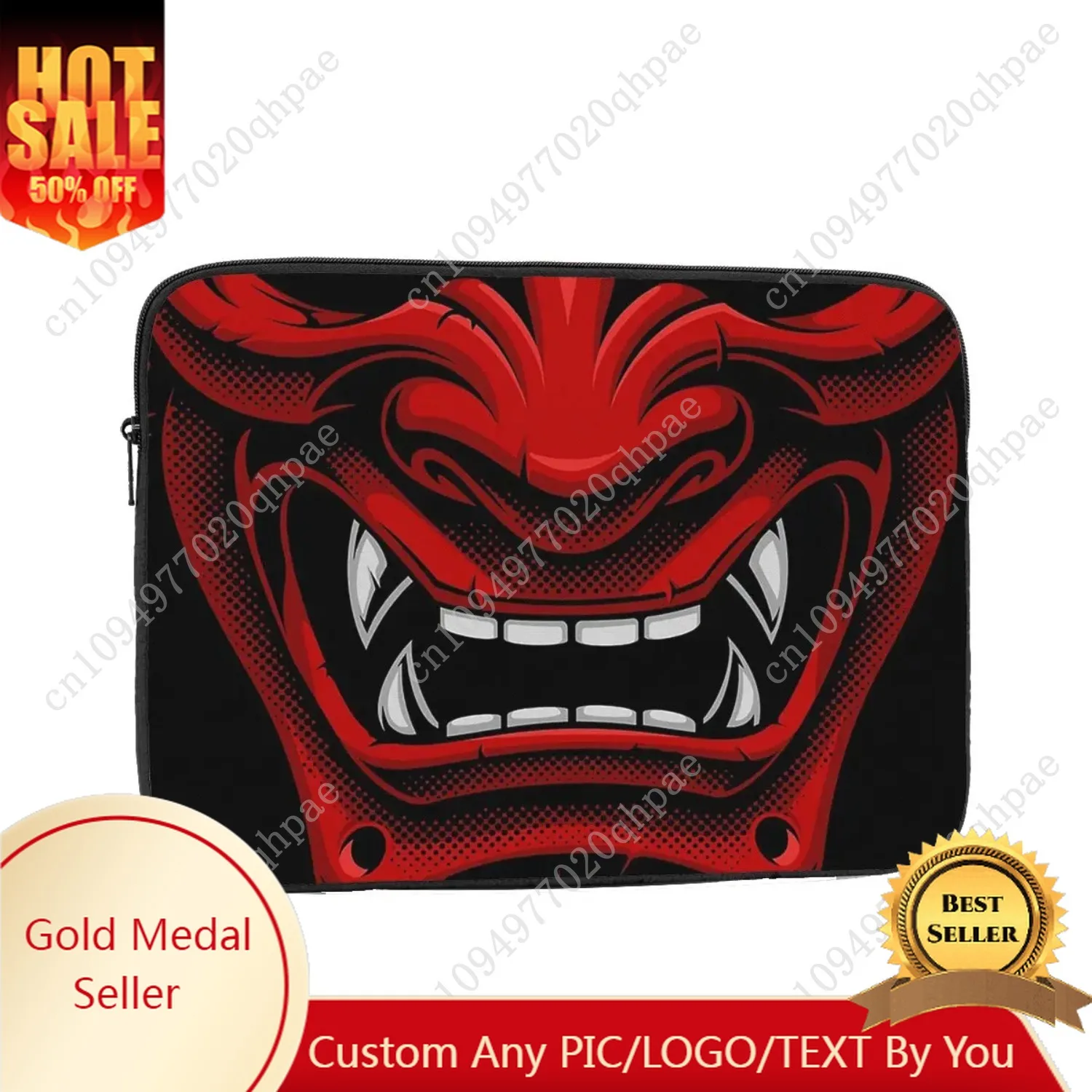 حافظة مضادة للصدمات 12 "13" 15 "17" اليابانية أوني شيطان حقيبة لابتوب كم لماك بوك اير برو نينجا الساموراي حقيبة دفتر