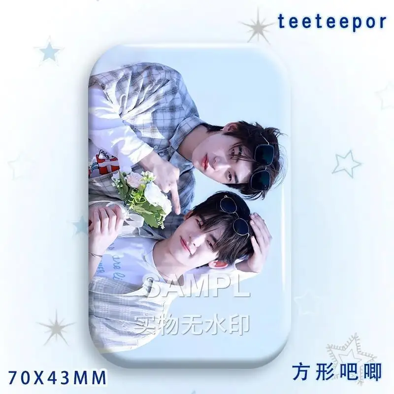 hailand Stars Drama DuangWithYouSeries teeteepor teetee por gift laser square pin badge accessories bag pendant decoration