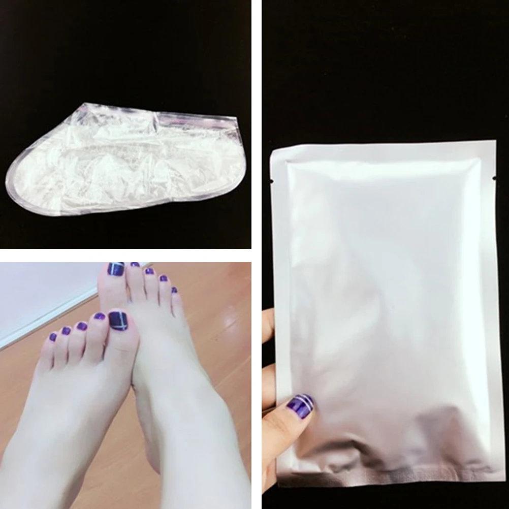 

5 Bags Exfoliating Foot Mask Safe Mild Skin Care Lavender Milk Glycolic Acid Lactic Papain Pedicure Spa Dry Cuticle Callus Odour