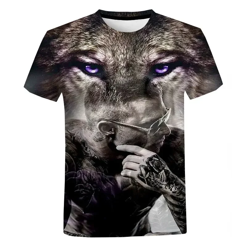 Summer Apparel Wolf Graphic 3d T Shirt Fashion Ladies T-Shirts Harajuku Y2k Streetwear Women\'s Short Sleeve Tops