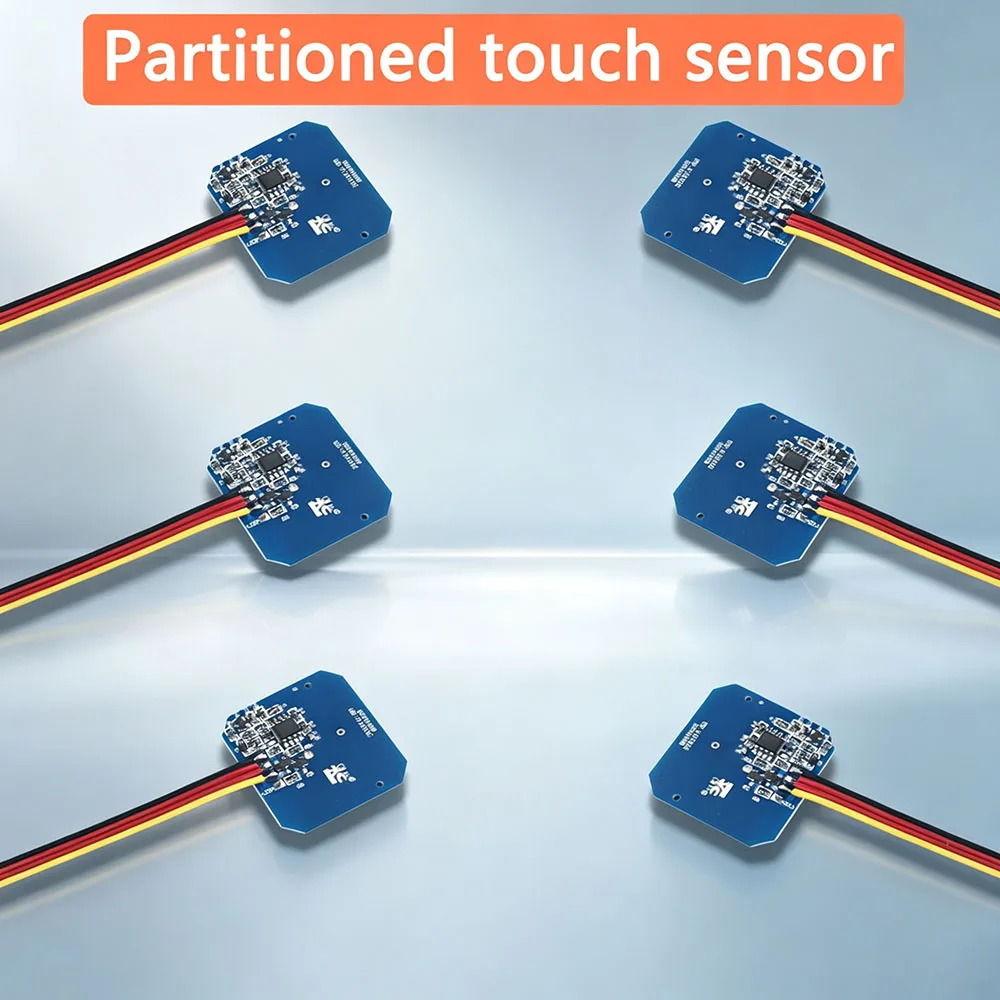 Drill-Free & Partitioned Touch Sensor - Multi-Function Wood Penetration Switch, DC5-24V for Wardrobe Cabinet Wooden Furniture,