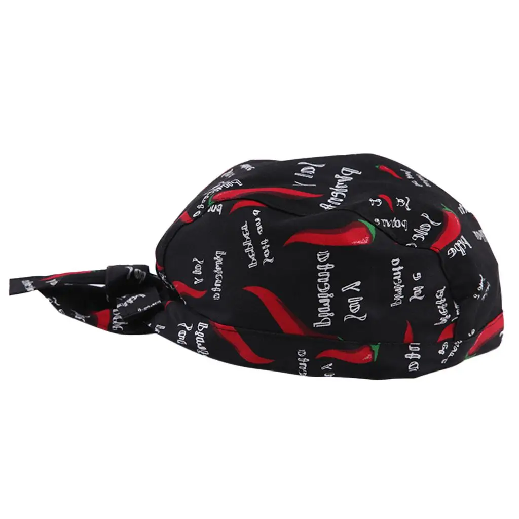 

Chef Pirate hat, Cook Headwrap, Chef Tie Back Hats , Baker - Red Chili