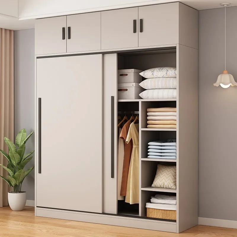 Portable Closet Wardrobe Modern Minimalist  Bedroom Wardrobe Solid Wood Large Closet Durable Easy Assembly Home Use Furniture