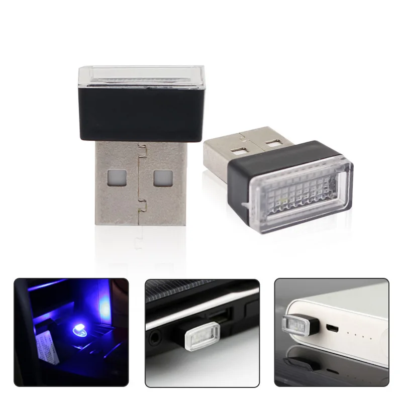 7 PCS Mini USB LED Dekoracja Atmosfera Żarówka Stylizacja wnętrza samochodu Dekoracyjne światło otoczenia Uniwersalny Biały Lodowy Niebieski Czerwony Różowy