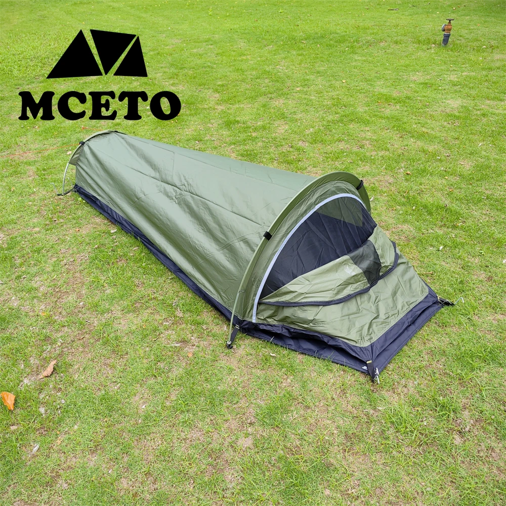 MCETO Outdoor Swag Tent Footprint Ultralight Oxford Waterproof Camping Mat 1 Person Hiking Backpacking