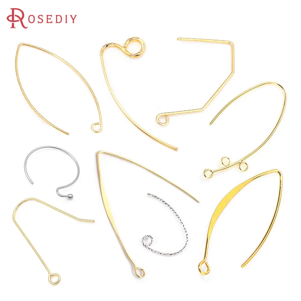 

Длинные латунные серьги-Крючки из проволоки, 18 карат