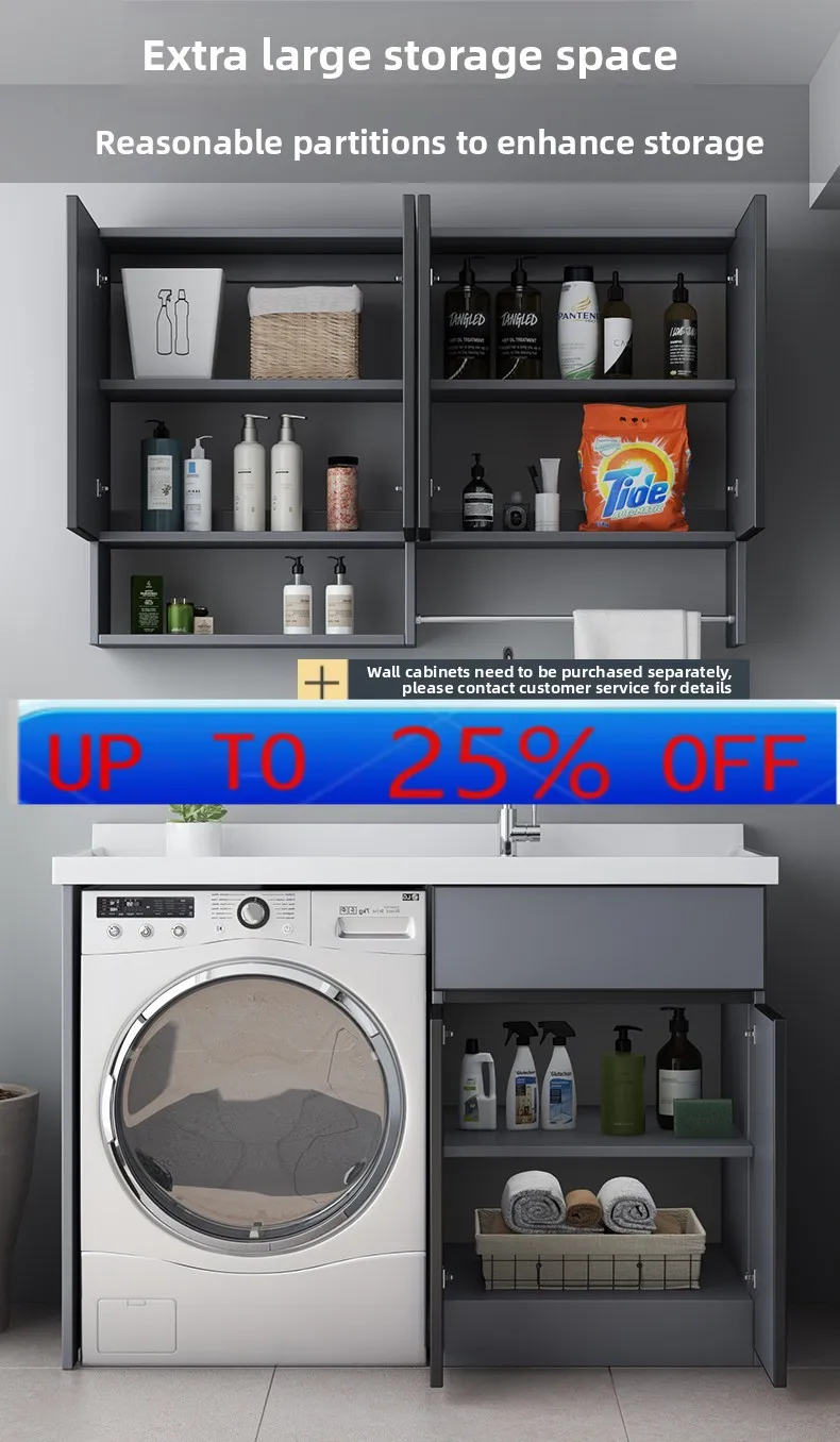 lhh  washing machine cabinet significant other integrated with washbasin washboard laundry table