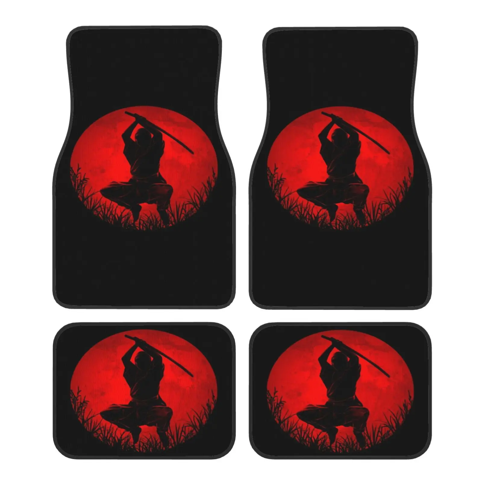 

- Комплект ковриков в стиле аниме Samurai Design - Удобные высококачественные автомобильные коврики из хрустального флиса, двухслойный композитный процесс, устойчивый к ультрафиолетовому излучению