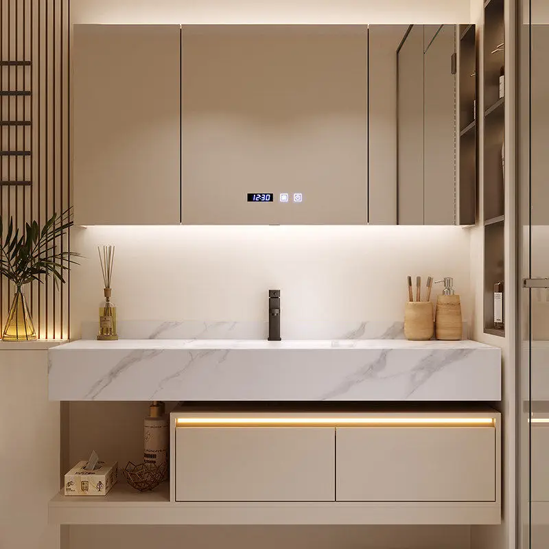 ^Modern Drawers Bathroom Cabinet Organizer Storage Mirror Vanity Toilet Cupboard Dressers Decorations Gabinete Salon Furniture