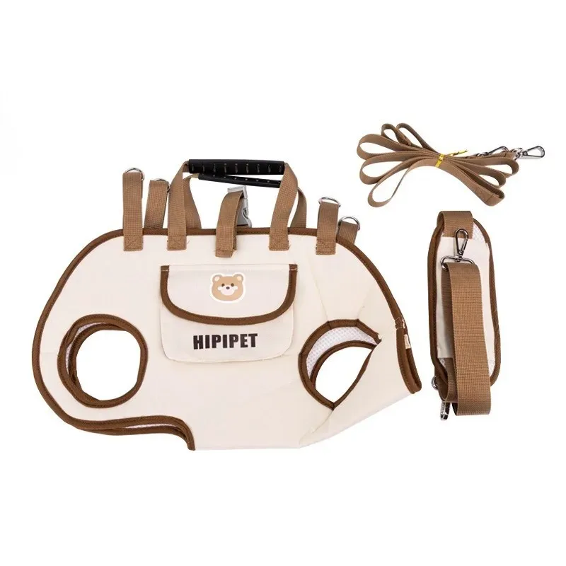 Tragbarer Multifunktions-Rückenträger, Doppel-Schulter-Hunderucksack, Umhängetasche für Haustiertransport, Atmungsaktive Outdoor-Haustiertasche – Detail 11
