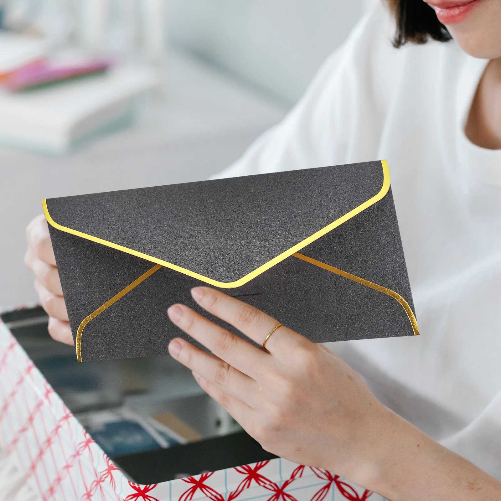 

10 Pcs Pearl Paper Envelopes Proper Size Premium Material Wedding Baby Shower Business Graduation Bridal Receipt Book Cash