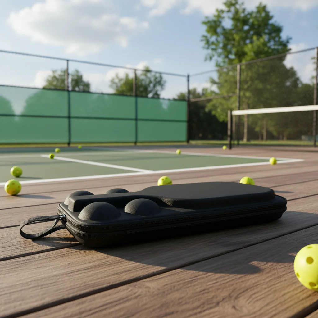 

Gift Waterproof Pickleball Paddle Storage Case Portable EVA Table Tennis Racket Bag Dustproof Black Racket Organizer Outdoor