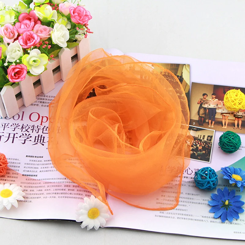 Candy Color Silk Scarf Summer Women Sun-proof Handkerchief Beach Holiday Style Scarves Accessories Wholesale 60cm*60cm