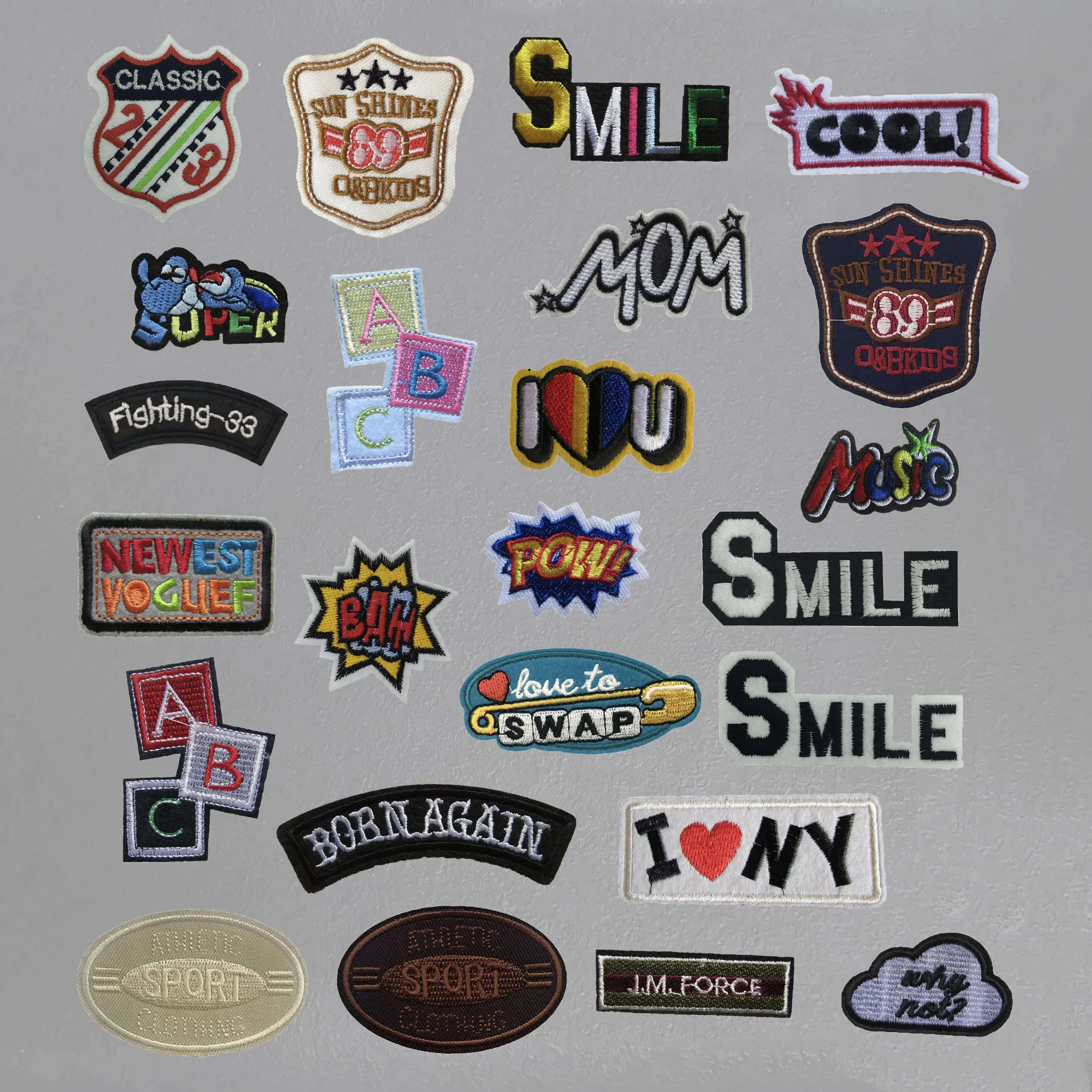 English Letter Badge Hot Melt Adhesive Patch Patch Embroidery Clothing Cloth Patch  Patches for Clothing