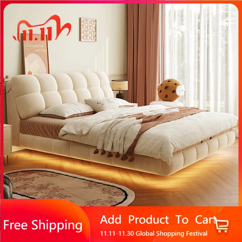 

European Girls Bed Modern Headboards Simple Space Saving Multifunctional Bed Storage Full Letto Matrimoniale Home Furniture