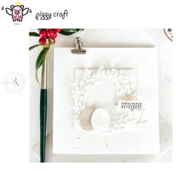 Piggy Craft metal cutting dies cut die mold Leaf circle ring Scrapbook paper craft knife mould blade punch stencils dies