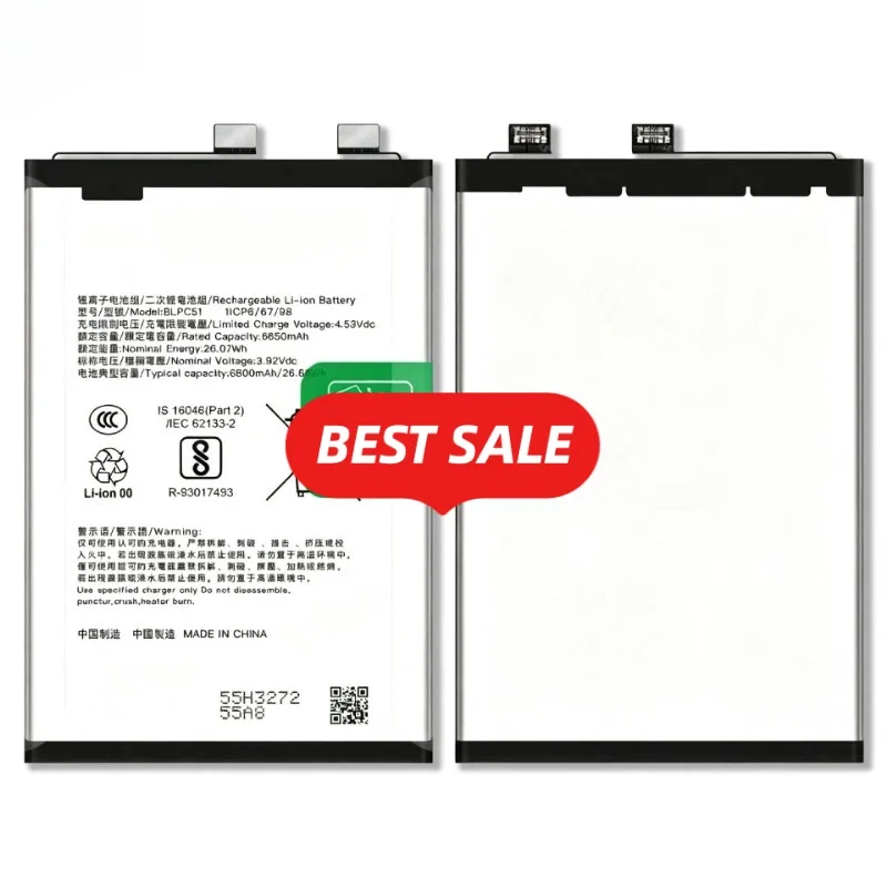 BLPC51 for OPPO OnePlus Nord 5/CPH2709 Phone Battery 0 Cycle High Capacity Battery Replacement Bateria Grade A Cell with Tools