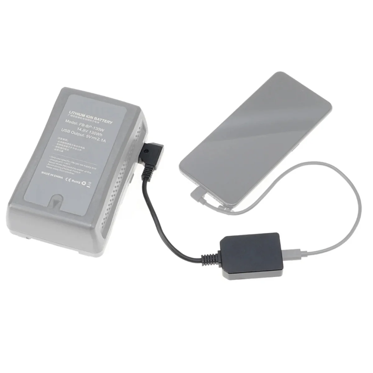 Bateria fictícias D-TAP V-Port para PD 100W Bidirecional Módulo de Carregamento e Descarga, Adaptador USB para Monitor e Câmera