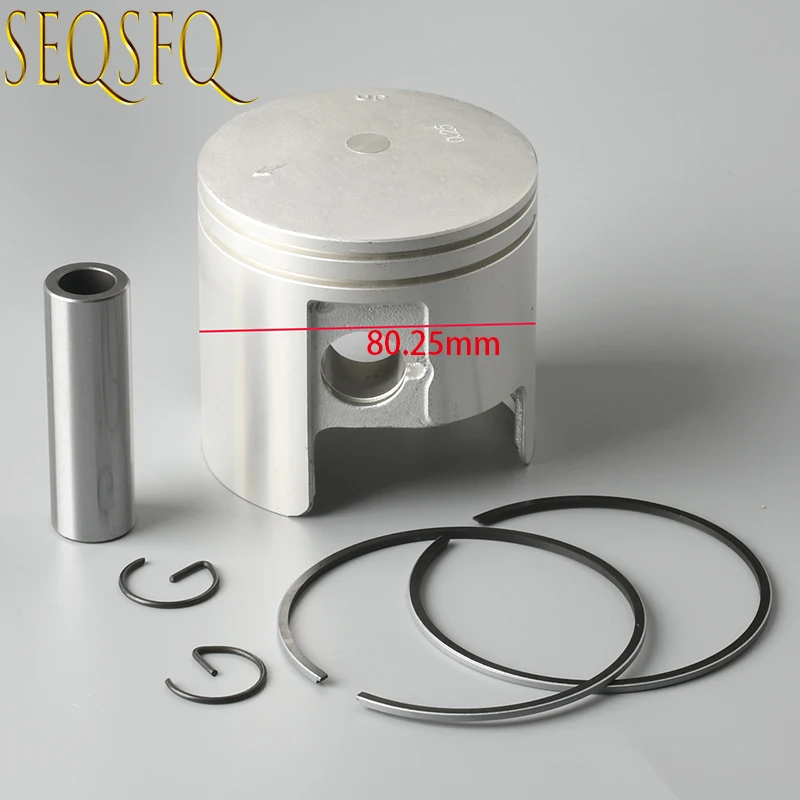 

66T-11635-00 Piston Kit (0.25Mm O/s) for Yamaha Outboard Motor 2-stroke E40/40X 40HP +0.25MM 66T-11635 80.25mm Boat Engine