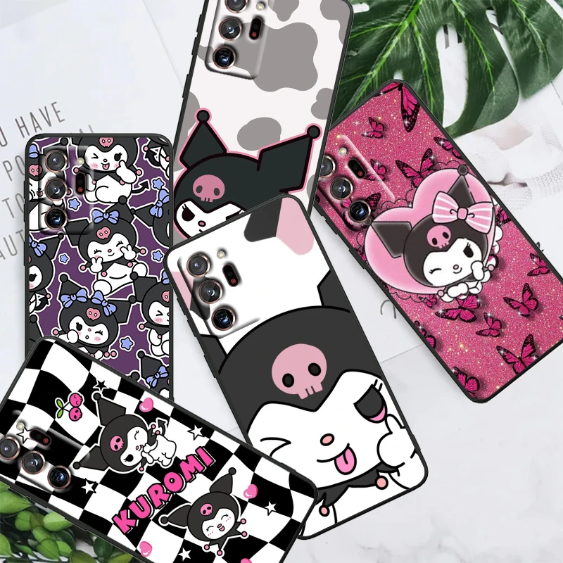 

Kuromi Sanrio Cute Cartoon For Samsung Note 20 10 Ultra Plus A31 A14 A12 A70 A34 A25 A04 A05 A15 A24 5G Black Back Phone Case